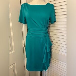 PARAGON Asymmetrical Emerald Green Dress- Size Small